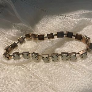 Off white color rhinestone anklet or bracelet